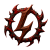 L letter with a tribal ring behind on transparent background
